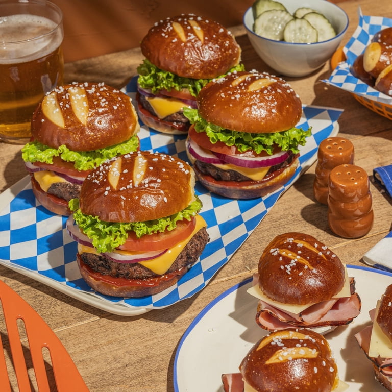 King's Hawaiian Pretzel Hamburger Buns 4 Count, 10.5 oz, Shelf