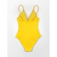 thumbnail image 3 of Women'S One Piece Swimsuit Tummy Control V Neck Bathing Suits（Yellow Size:XXL), 3 of 4