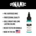 thumbnail image 5 of Encre de Tatouage Couleur Dynamique Turquoise Bouteille 30mL, 5 of 5