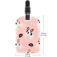thumbnail image 6 of Square 2Pack PU Leather French Bulldog Cruise Luggage Tag with Privacy Cover and Name ID Tag for Travel Handbags Backpacks Luggage Tags, 6 of 6