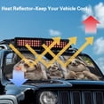 thumbnail image 4 of XYZCANDO Sloth Windshield Sun Shade for 1997-2017 Jeep Wrangler Rubicon Sahara TJ JK JKU 2/4 Doors Sunshade Sun Visor for UV Rays & Heat Protection 51.57 in *16.14 in, 4 of 7