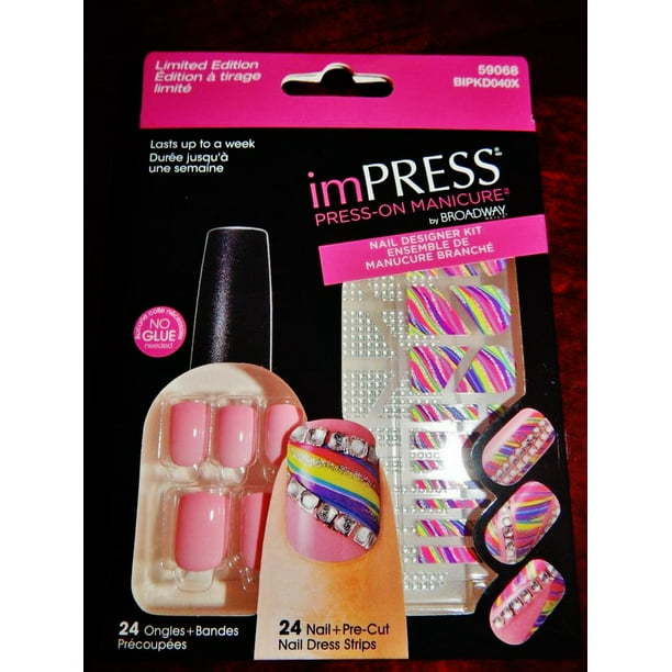 Broadway Impress Press On Nails - Pink - Walmart.com - Walmart.com