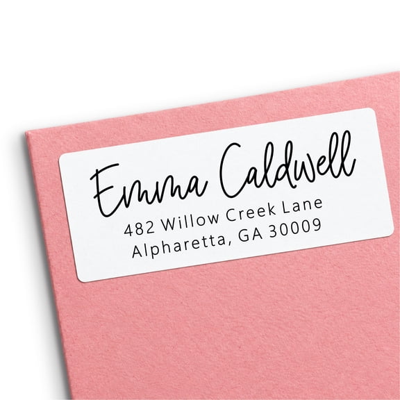 Personalized Return Address Labels, 250 Custom Printed Peel & Stick White Stickers