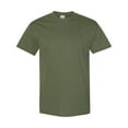 thumbnail image 5 of Gildan Short Sleeve T-Shirt for Men, Heavy Cotton Crewneck Classic Shirt, Military Green Tee, L, 5 of 5