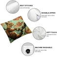 thumbnail image 4 of COMIO Throw Pillow Covers,Pillowcases,Pillow Cases,Animal Jungle Leaf,2-Pc White, 4 of 6