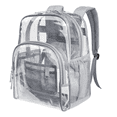 thumbnail image 1 of Mochila Transparente De Pvc Impermeable Escolar De Viaje Xtellar Gris, 1 of 3