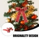 thumbnail image 3 of RomaMX 5pcs/paquete de tela brillante de la navidad de la cinta de la cinta de la cinta del reverso de la cinta del nudo para el árbol de Navidad presenta la decoración (rojo), 3 of 7