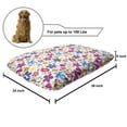 thumbnail image 2 of Floral Pet Bed, Cartoon Design Funny Spring Thrill Pattern with Flower Petals Garden, Chew Resistant Pad for Dogs and Cats Cushion with Removable Cover, 24" x 39", Multicolor, by Ambesonne, 2 of 4