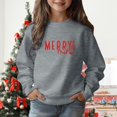 thumbnail image 2 of Chandail à Capuche de Noël pour Filles Lettres Joyeuses Manches Longues Mode Décontractée Col Rond Chandail d'Hiver Confortable pour Enfants, 2 of 4