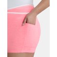 thumbnail image 4 of Athletic Works Women's and Women's Plus ButterCore Tipped Bike Shorts, Sizes XS-4X, 4 of 5