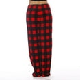 thumbnail image 4 of Huresd Pajama Pants Women Low Rise Plush Buffalo Plaid Pj Pants Fleece Fuzzy Women's Pajama Bottoms Red L, 4 of 5