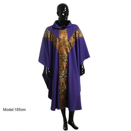 BPURB Church Vestments Priest Clergy Chasuble Catholic Mass Apparel Robe 4 colors