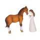 thumbnail image 5 of Girl abraza el adorno de resina de la niña de la figura de caballos Regalos de de adoración coleccionable para niña y estatua de caballos para Naranja, 5 of 8