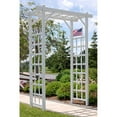 thumbnail image 6 of Dura-Trel Elmwood Arbor 57" x 84" PVC Outdoor Garden Arch Lattice Trellis, 6 of 7