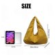 thumbnail image 5 of Bolso tote texturizado de color liso para mujer, bolso de mano de gran capacidad y versátil para llevar debajo del brazo, color caqui, 5 of 5