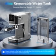 thumbnail image 2 of URintells Cuising Espresso Machine 20 Bar,Touch Screen Espresso Maker with Steam Milk Frother,Stainless Steel Expresso Coffee Machine for Cappuccino, 2 of 9