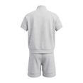 thumbnail image 6 of bravefron Two Piece Sets for Women Summer Zipper V Neck Tops Wide Leg Sweatpants Short Sleeve Top And Shorts Tracksuit Travel Outfits, 6 of 7