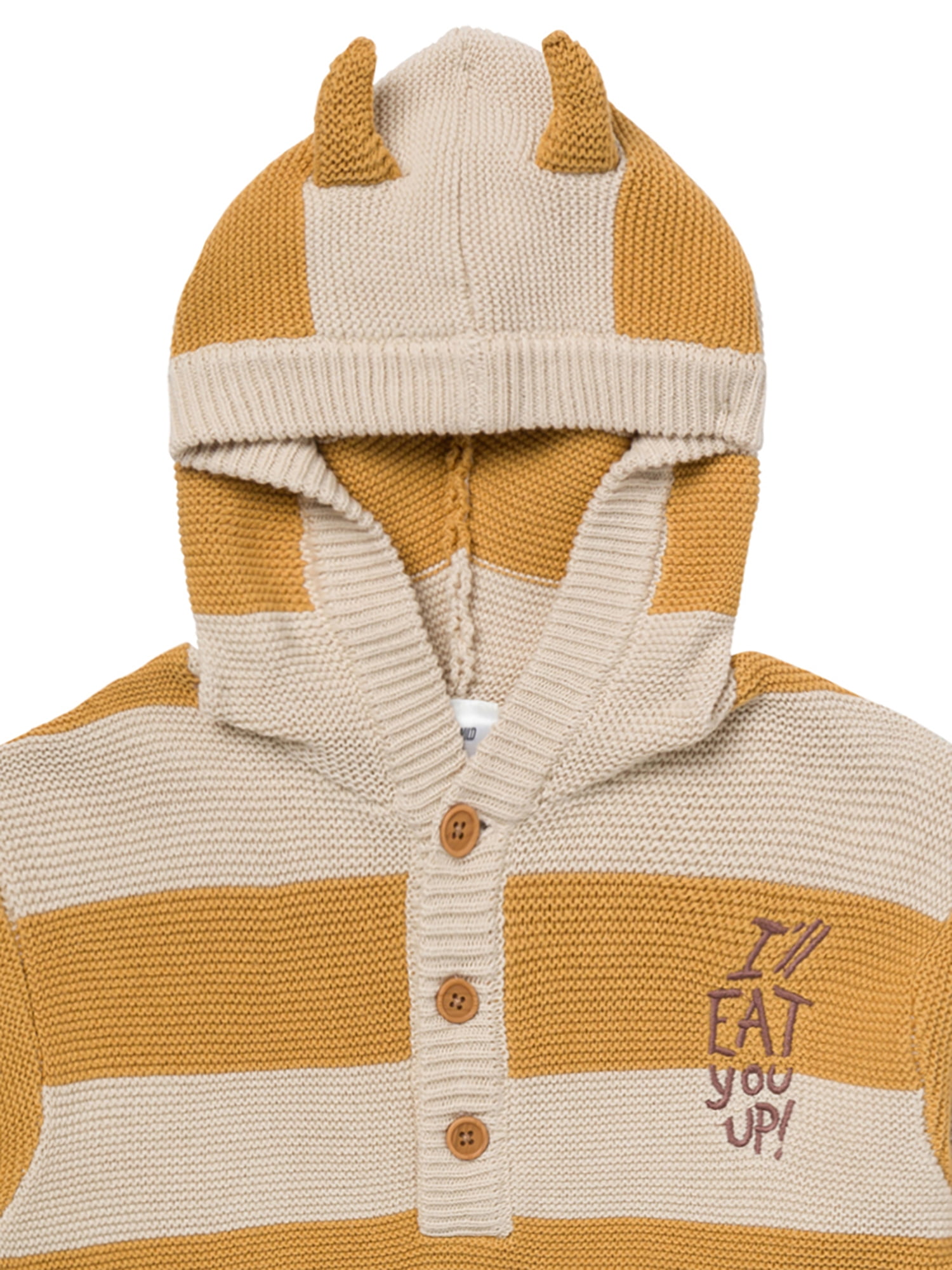 Modern Moments x Where the Wild Things Are Toddler Neutral Carol Hooded Sweater, Sizes 12M-5T