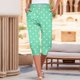 thumbnail image 5 of Mujeres Capri Pantalones Elástico Corbata Cintura Suelta Ajuste con Bolsillos, Casual Y Cómodo Pantalones de Cintura Elástica para las Mujeres, 5 of 6