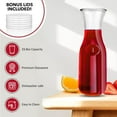 thumbnail image 5 of Kitchen Lux Carafe Glass Pitchers for Drinks Wine Decanter 1 Liter Set of 4, 5 of 7