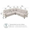 thumbnail image 3 of Coventry 99W L Shaped Sectional Couch in Light Beige Microsuede, 3 of 7