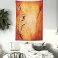 thumbnail image 4 of Antique Decor Wall Hanging Tapestry, Vintage Aged Faded Dark Background with the Silhouette of Murky Rose Digital Image, Bedroom Living Room Dorm Accessories, 60 X 80 Inches, by Ambesonne, 4 of 5
