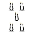 thumbnail image 3 of Seitruly Cable de carga Resorte de teléfono móvil Cable Teléfono inteligente Cable de datos telescópico portátil Hogar 5A Tipo-C Negro Oro No.01 5piezas, 3 of 6