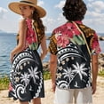 thumbnail image 4 of Jeiento Matching Vacation Outfits for Couples Polynesian Shirt for Men Tropical Coconut Tree Casual Summer Dresses for Women Tiered Plus Size Hawaiian Dress Matching Cruise Outfits for Couples, 4 of 6