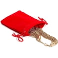 thumbnail image 5 of Velvet Jewelry Pouch Drawstring Bags for Gifts (2.7 x 3.5 in, Red, 50 Pack), 5 of 5