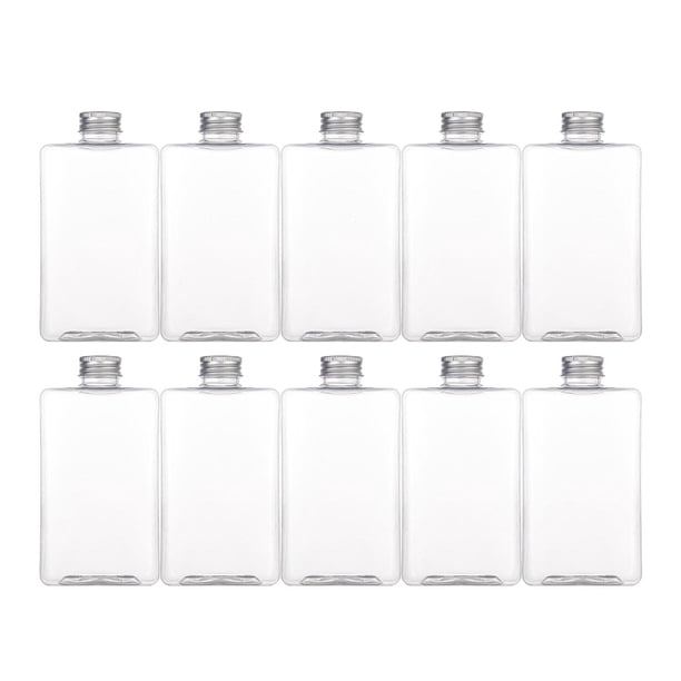 10 botellas de jugo vacías, frascos para bebidas caseras con tapas, recipientes para bebidas para refrigerador, jugos, restaurantes, recuerdos de 500 ml