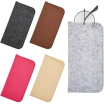 5 Colors 3.5"X7" Eyeglass Cases Soft Felt Slip in Eye Glasses Storage Pouch Case Sunglasses Pouches Holder Sun Glass Fibre Bag for Women Men Spectacles Sleeve Bags