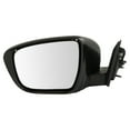 thumbnail image 3 of TRQ Mirror Power Smooth Black Pair Set of 2 for Nissan Rogue New MRA09036, 3 of 5