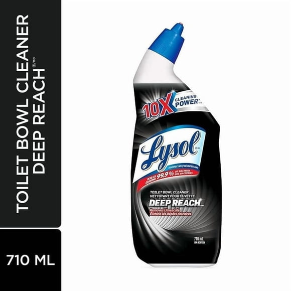 Lysol Toilet Bowl Cleaner, Deep Reach, Removes Limescale, For Cleaning and Disinfecting, Stain Removal, 10x cleaning power, 710ml
