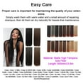 thumbnail image 2 of 23.6 Inch Hair Extension Straight Clip in Synthetic Hair Extensions with 5 Clips Per Hairpiece for Women Girls, 2 of 6
