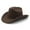 Brown, variant on Women's Western Denim Cowboy Hat with Curved and Brim for Everyday Style