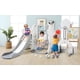 thumbnail image 2 of Yeshouse Juego de tobogán 7 en 1 para niños pequeños con columpio y aro de baloncesto, juego de interior y exterior para niños, juego de patio que incluye trepador, fútbol y golf, 2 of 8