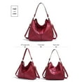 thumbnail image 4 of Arcticwind Shoulder Purse Handbag for Women, Hobo Tote Bags, Shoulder bag for Women, Vintage Simple style, wIth small bag & long shoulder stra, Red style, 4 of 7