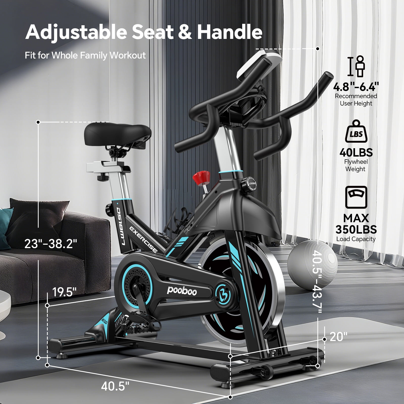 Pooboo Professional Indoor Cycling Bike Stationary Bangladesh Ubuy