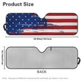 thumbnail image 7 of Uorisanigo American Flag Car Windshield Sun Shade, Foldable Front Window Sunshade Cover Sun Visor Block UV Keep Cool, Auto Shade Heat Shield for Rubicon Sahara TJ JK JKU 2 Door & 4 Door, 7 of 7
