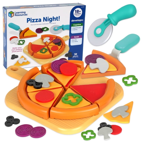 Learning Resources New Sprouts Pizza Night - Imaginative Play Food, Ages 18 Months