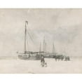 thumbnail image 3 of Anton Mauve 24x20 Black Modern Framed Museum Art Print Titled - Fishing Boats on the Beach in Winter (Mid to Late 19th Century), 3 of 5