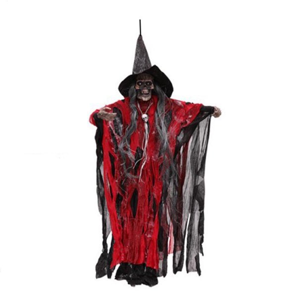 Jardín Con Esqueleto De Bruja Fantasma Colgante De Halloween, Accesorios De Decoración De Fiesta Para Drenaje De Patio Delantero seitruly HA041398-02