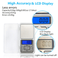 thumbnail image 3 of Digital Pocket Scales Gram Food Scale Capacity 500g Kitchen Portable Scale Small Mini Cooking Scale Lab Scale, 3 of 6