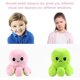 thumbnail image 2 of Pulpo gigante reversible de 50 cm. Juguete de peluche reversible. Pulpo feliz y triste. ¡Muestra tu estado de ánimo sin decir una palabra! Rosa y verde, 2 of 5
