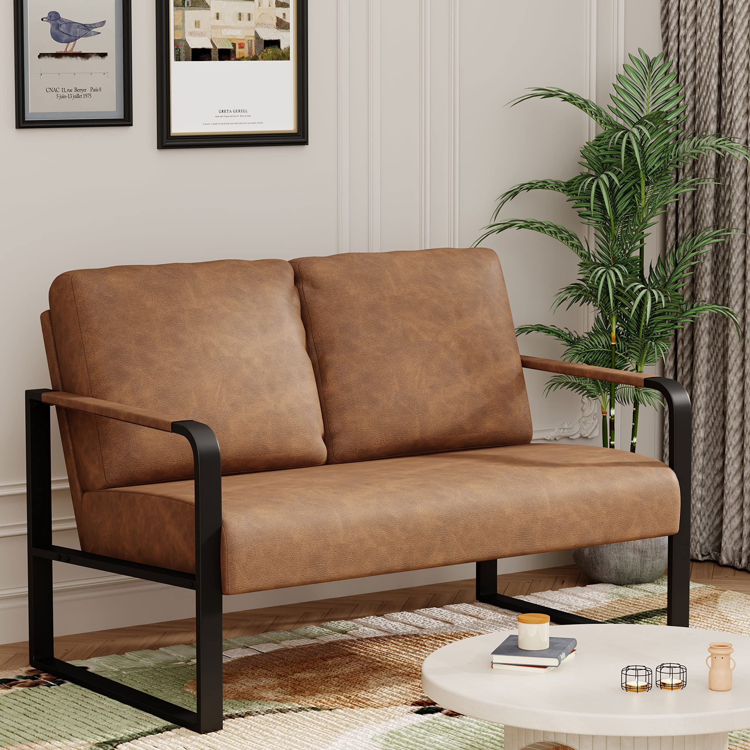 Love Seat Mini Couch Small Sofa Settee Loveseat Bench for Living Room ...