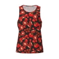thumbnail image 4 of Easygdp Tomato Men's Tank Top, Sleeveless Muscle T Shirts, Breathable, Quick-Dry, Loose for Gym, Running, Fitness - Small, 4 of 9