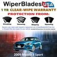 thumbnail image 2 of 2009 Mazda 3 Sport Beam Wiper Blades Wipers w/1yr Warranty (Set of 2) (WiperBladesUSA), 2 of 5