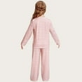 thumbnail image 4 of KyCheLot Pajamas Set for Girls Long Sleeve Tops and Pants with Pockets Pjs Soft Cute Sleepwear Home 3-12 Years, 4 of 4