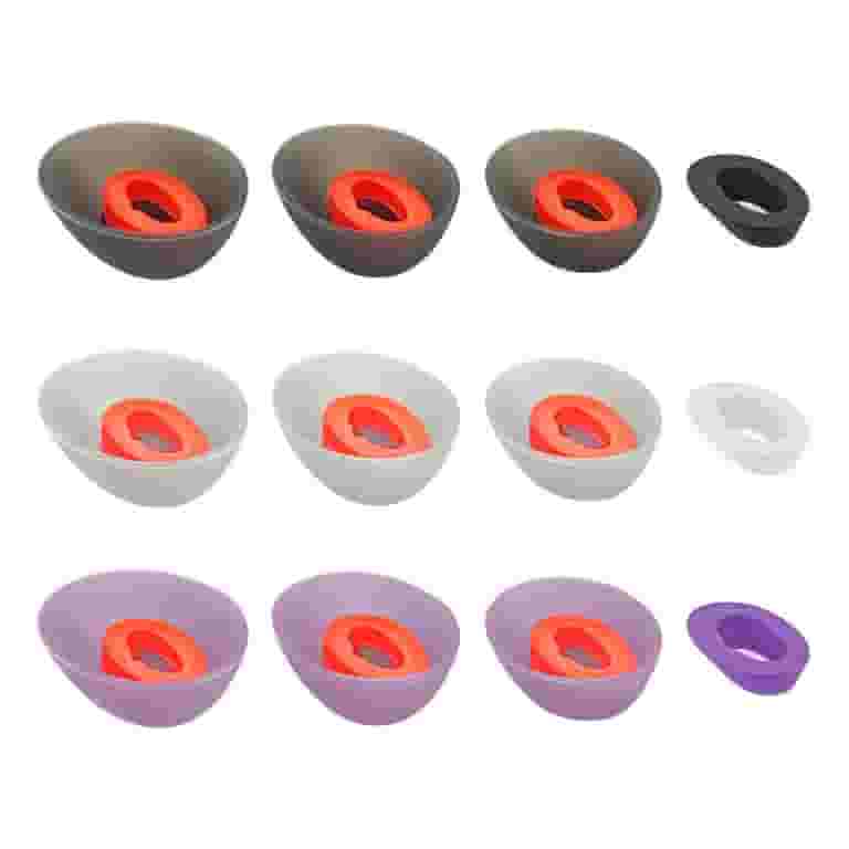 Replacement Ear Tips For JBL Vibe 200TWS - 6 Pairs Silicone Eartips S/M/L, Black, Compatible With JBL TWS Earbuds