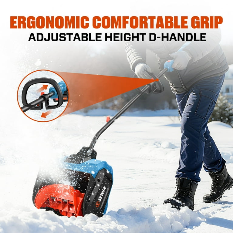 SENIX 40V 13-inch Cordless Snow Shovels & electric shovel with 2